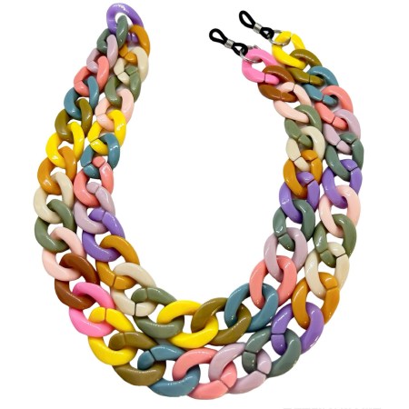 colorful chain glass bone 1